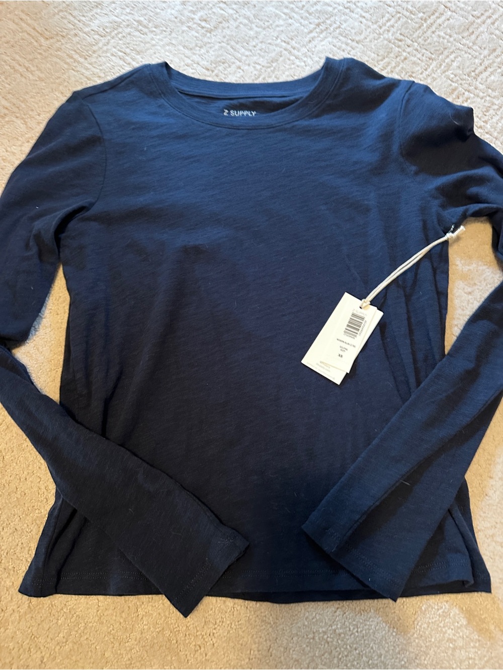 Z Supply Women's Long Sleeve Crew Neck Top - Eclipse
